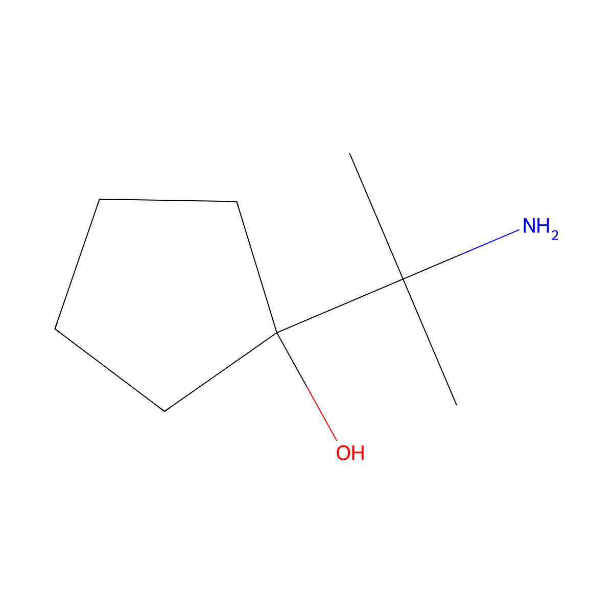 1-(2-Aminopropan-2-yl)cyclopentan-1-ol molecular structure, CAS 78485-91-3