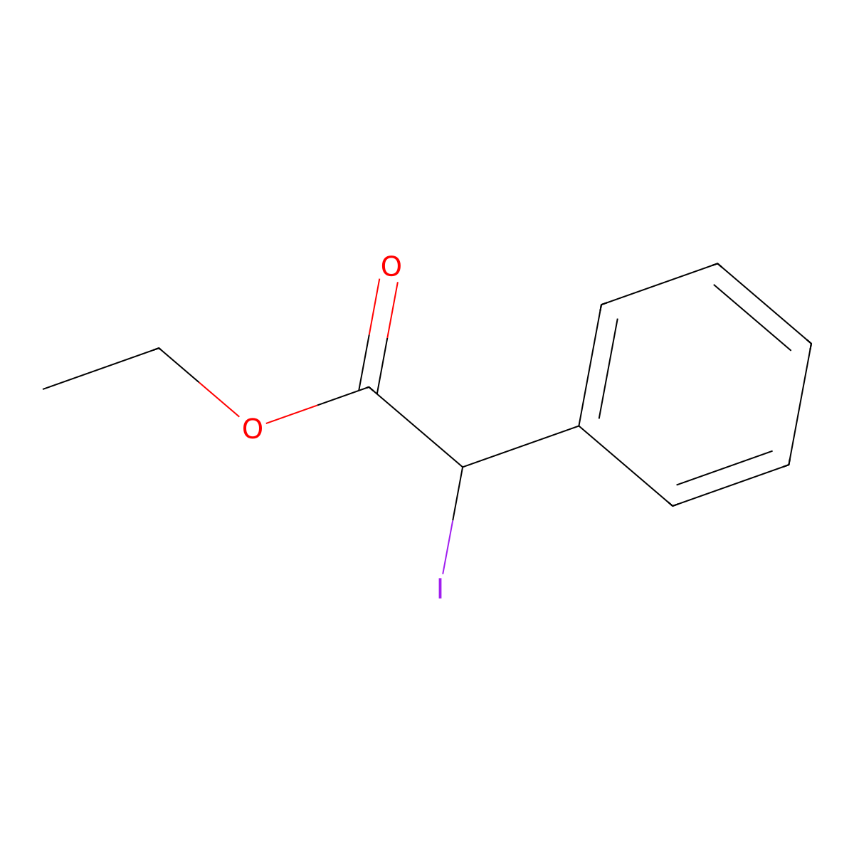 Ethyl alpha-Iodophenylacetate molecular structure, CAS 78489-65-3