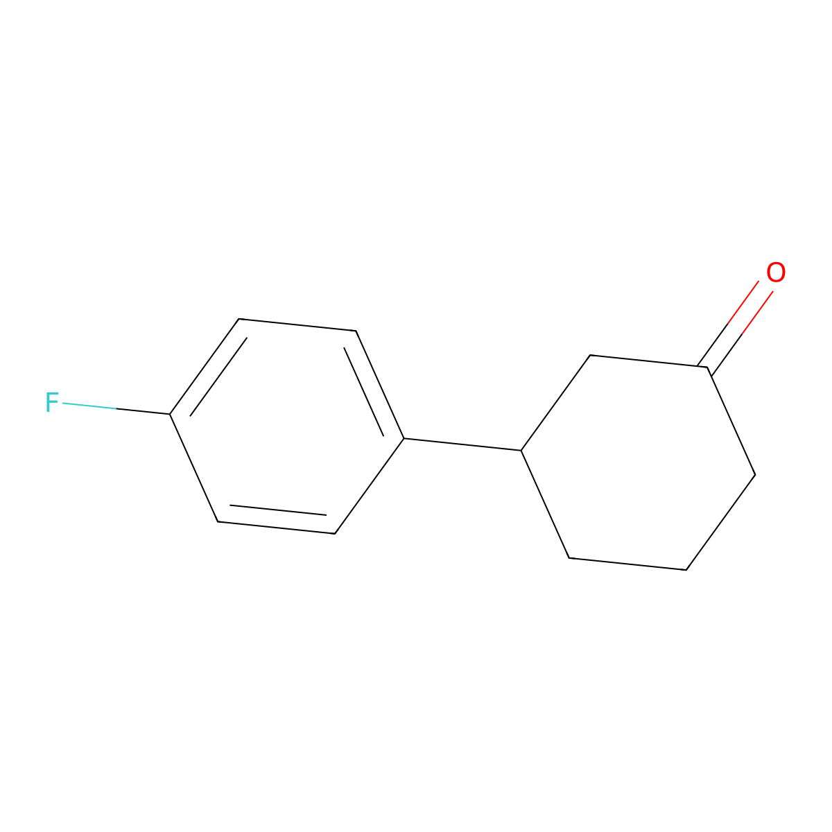 3-(4-Fluorophenyl)cyclohexan-1-one molecular structure, CAS 78494-26-5