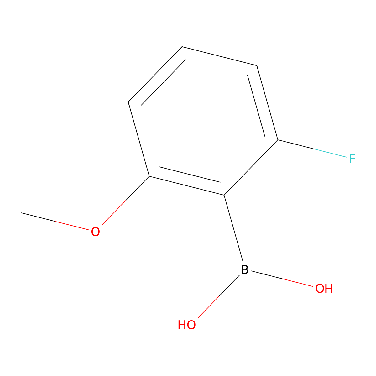 (2-Fluoro-6-methoxyphenyl)boronic acid molecular structure, CAS 78495-63-3