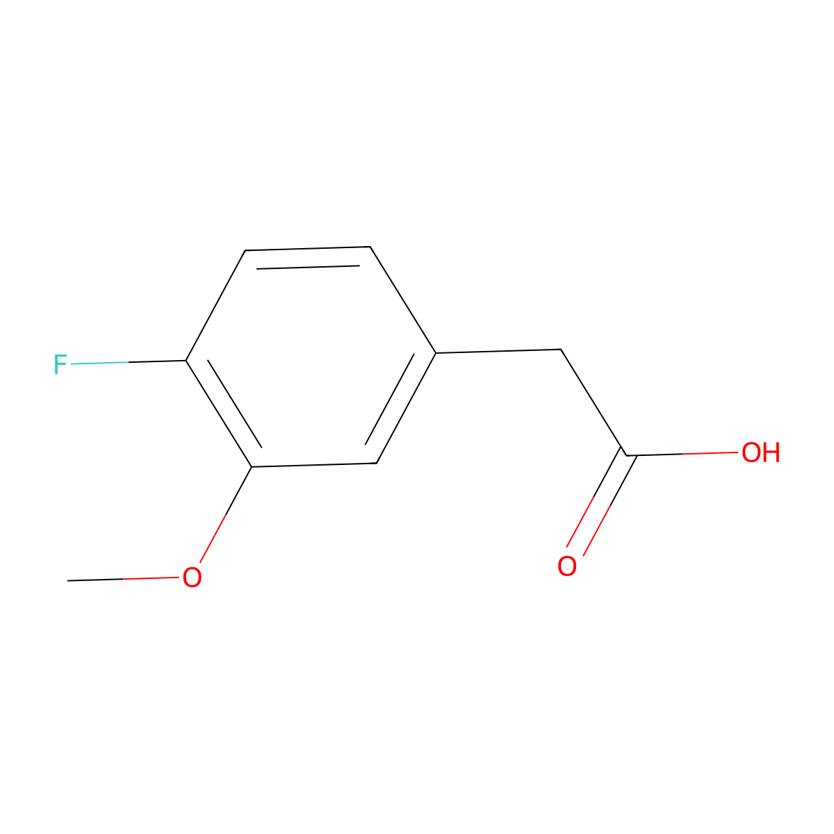 4-Fluoro-3-methoxyphenylacetic acid molecular structure, CAS 78495-65-5