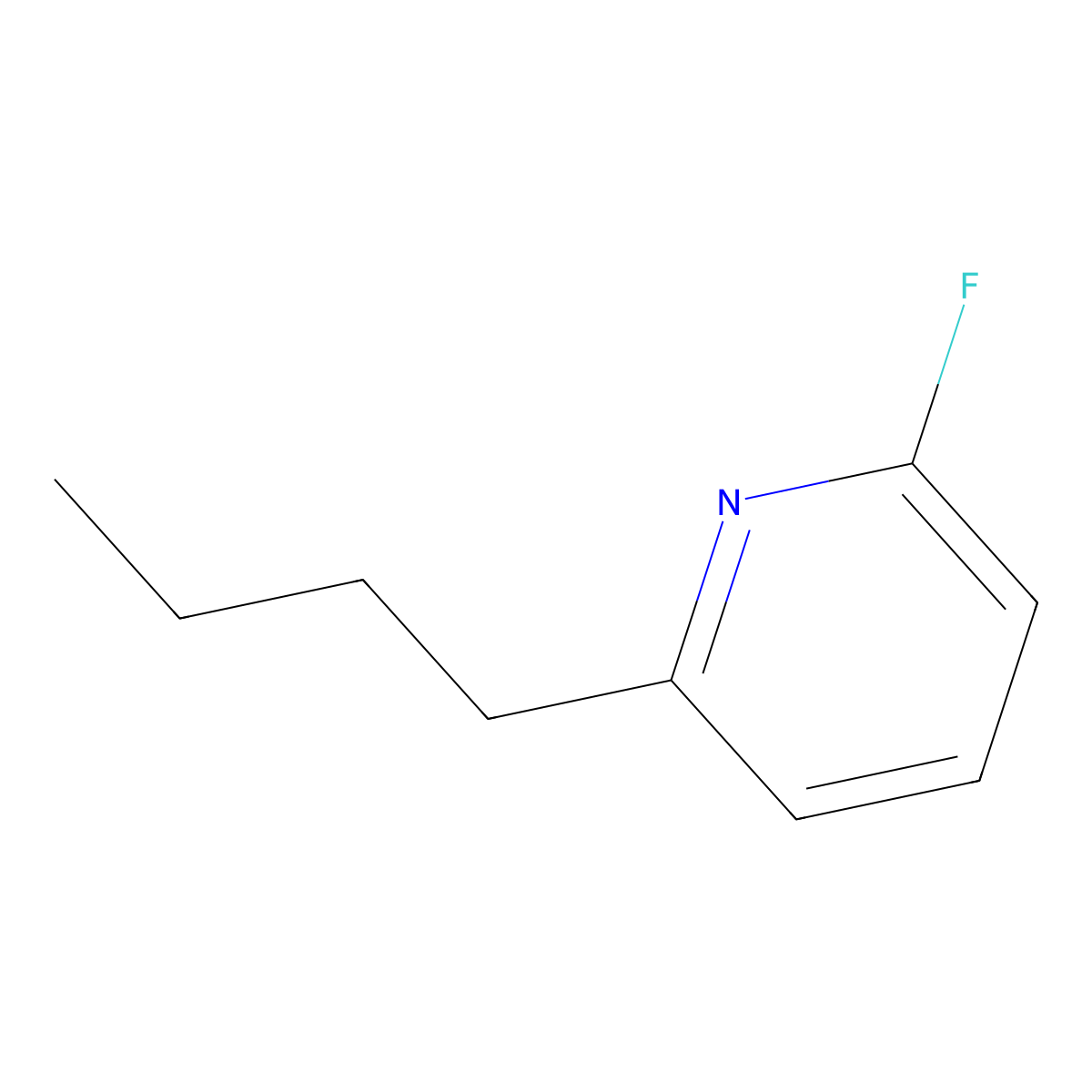 2-Butyl-6-fluoropyridine molecular structure, CAS 78498-63-2