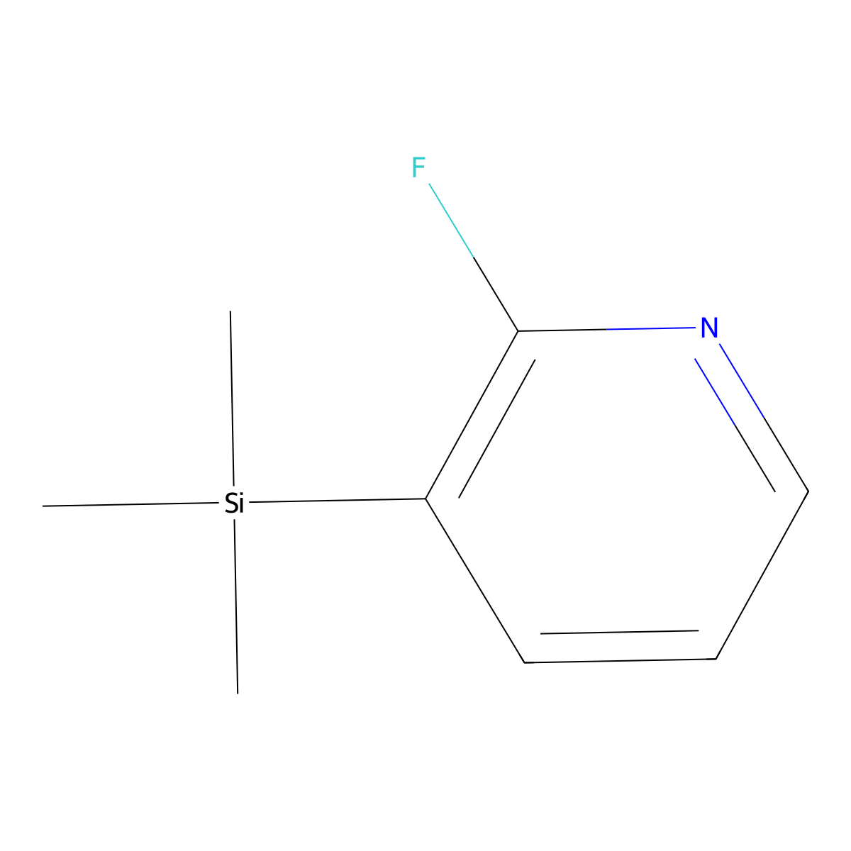 2-Fluoro-3-(trimethylsilyl)pyridine molecular structure, CAS 78498-69-8