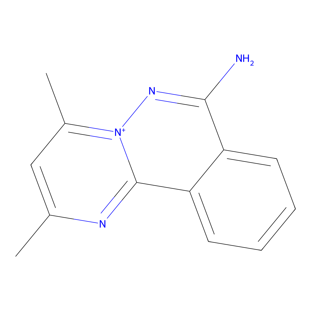 2,4-Dimethylpyrimido[2,1-a]phthalazin-5-ium-7-amine molecular structure, CAS 784990-49-4