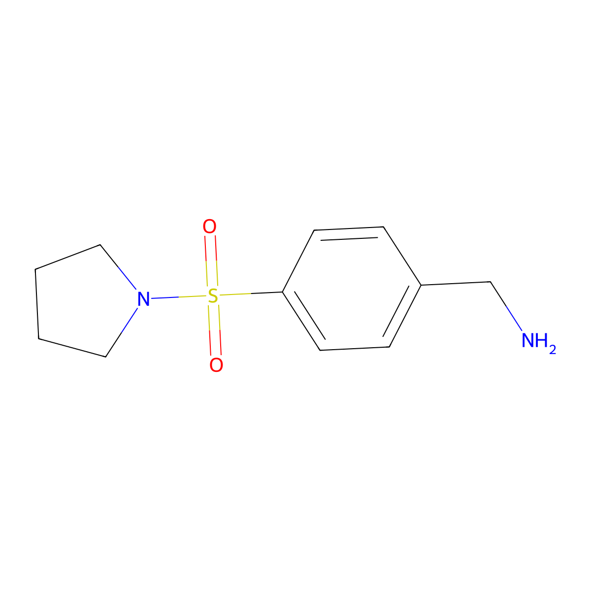 [4-(1-Pyrrolidinylsulfonyl)phenyl]methanamine molecular structure, CAS 784997-49-5