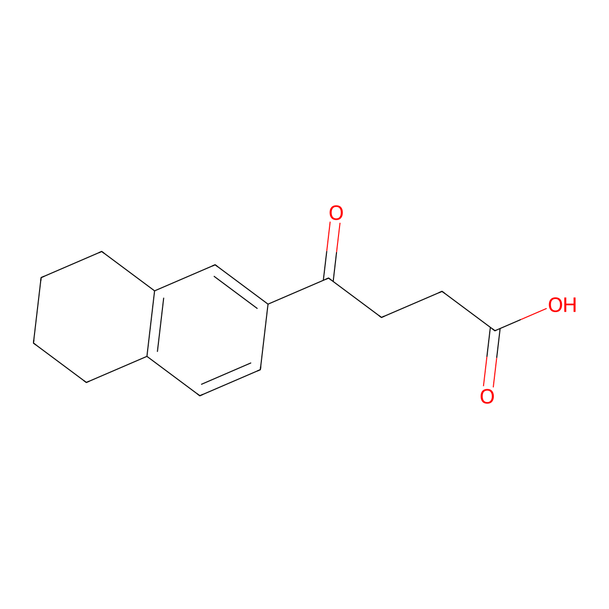 4-Oxo-4-(5,6,7,8-tetrahydronaphthalen-2-yl)butanoic acid molecular structure, CAS 785-17-1