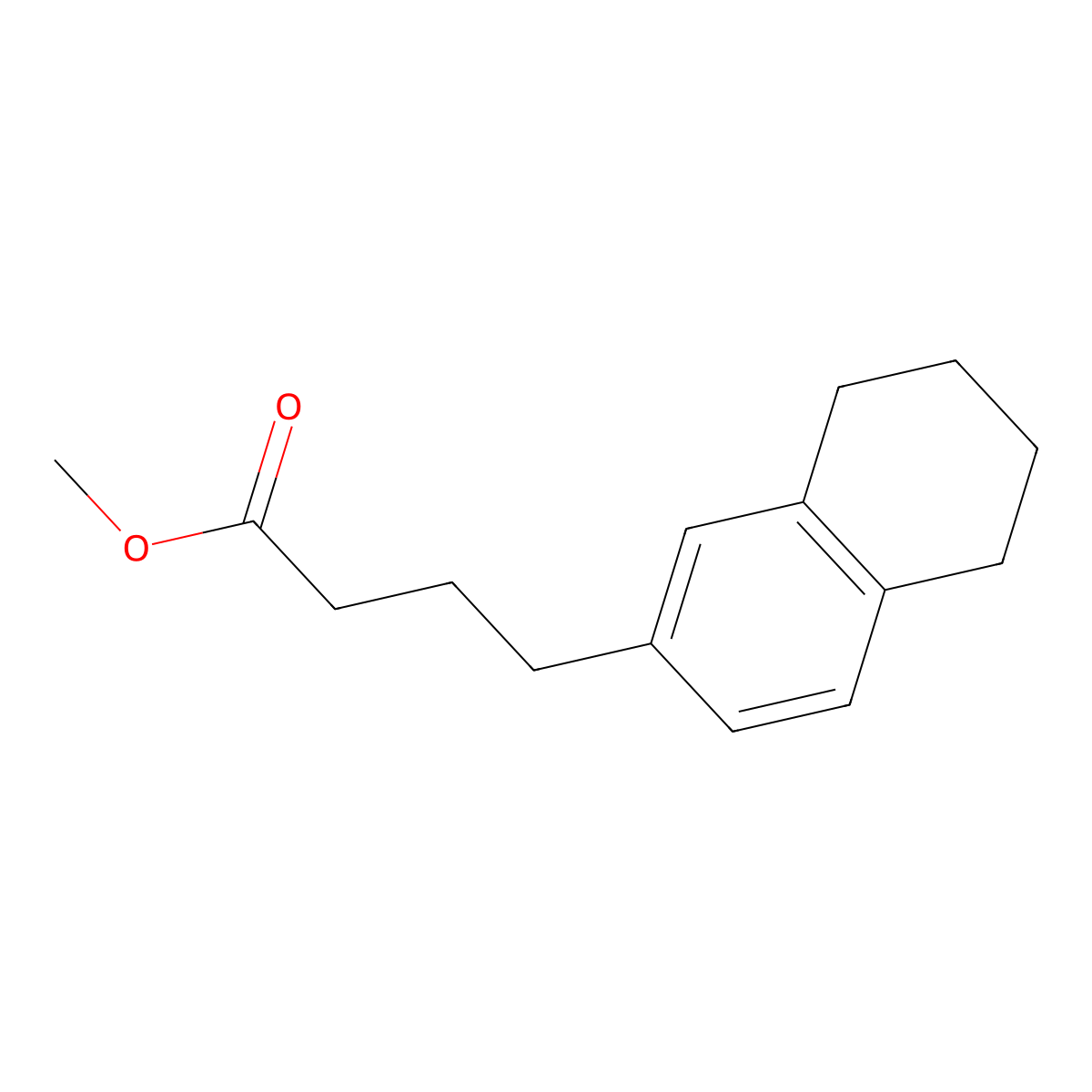 Methyl 4-(5,6,7,8-tetrahydronaphthalen-2-yl)butanoate molecular structure, CAS 785-18-2