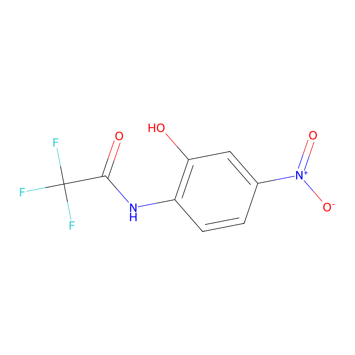2,2,2-Trifluoro-N-(2-hydroxy-4-nitrophenyl)acetamide molecular structure, CAS 785-27-3