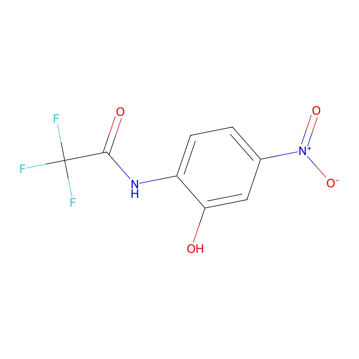 2,2,2-Trifluoro-N-(2-hydroxy-4-nitrophenyl)acetamide molecular structure, CAS 785-27-3