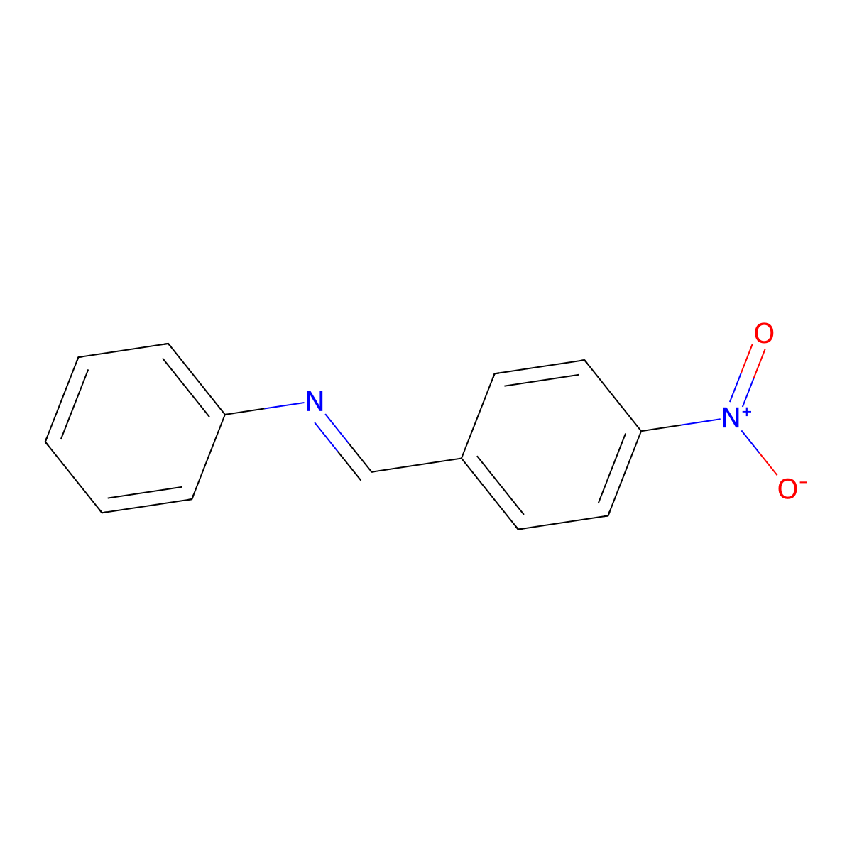 (4-Nitrobenzylidene)aniline molecular structure, CAS 785-80-8