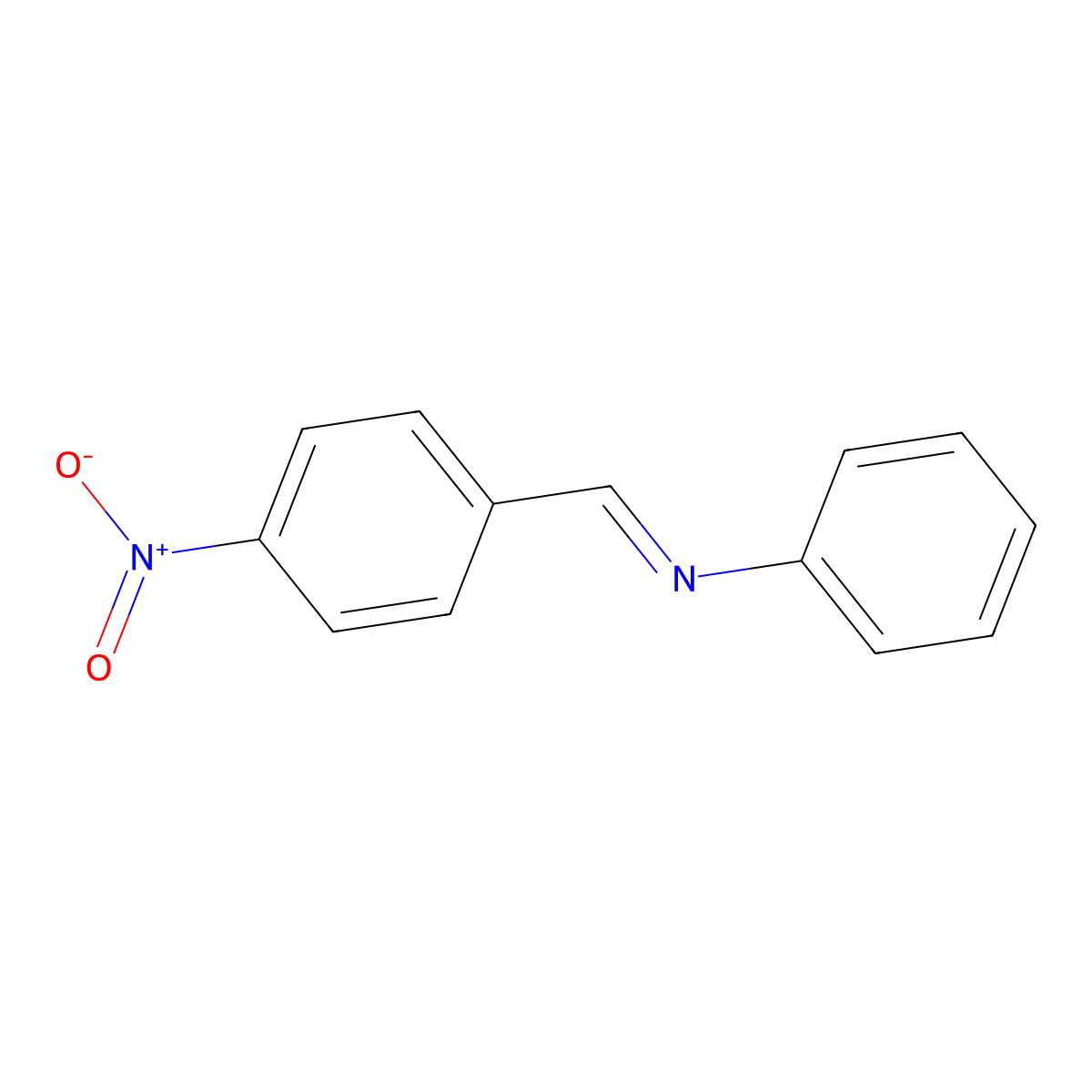 (4-Nitrobenzylidene)aniline molecular structure, CAS 785-80-8