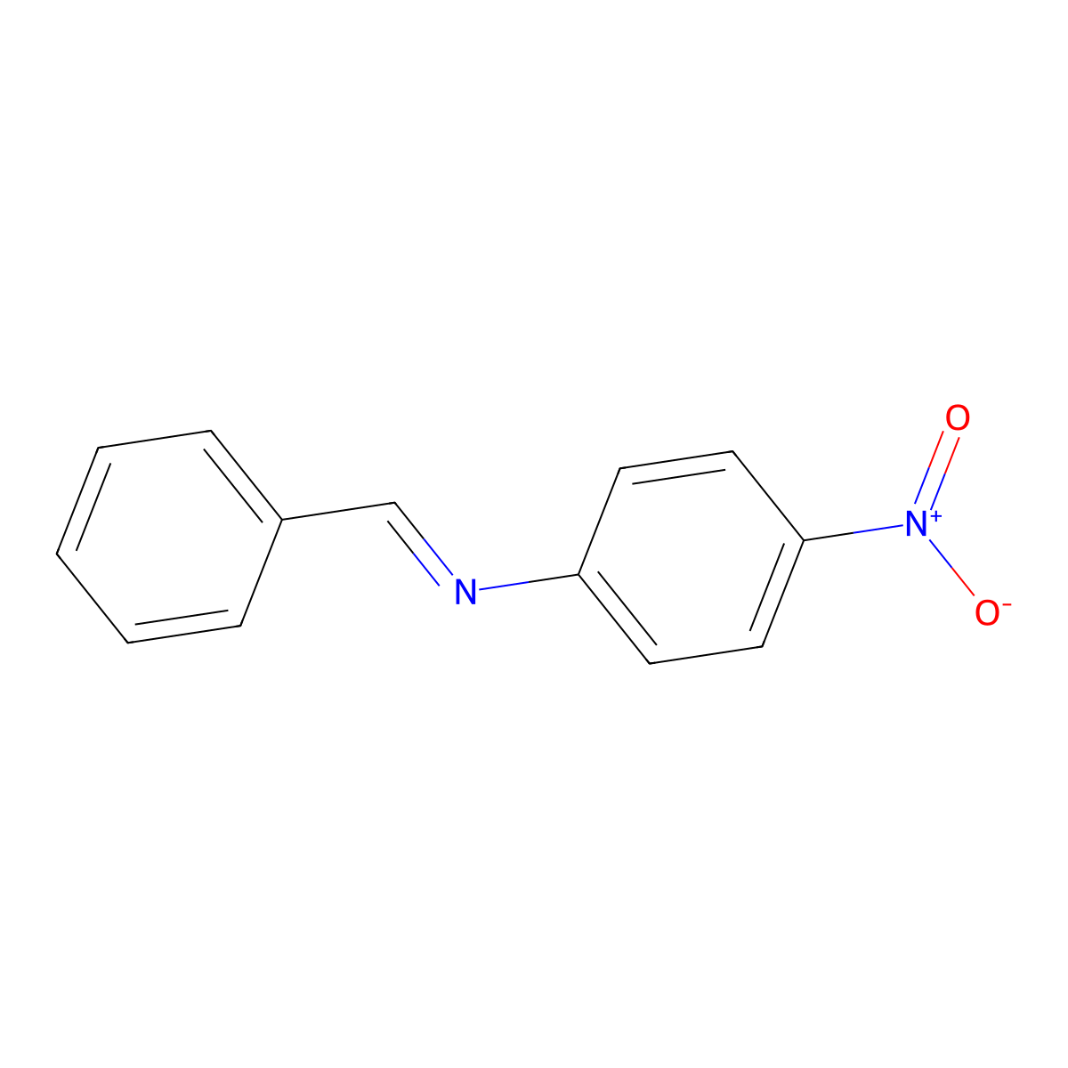 N-Benzylidene-4-nitroaniline molecular structure, CAS 785-81-9