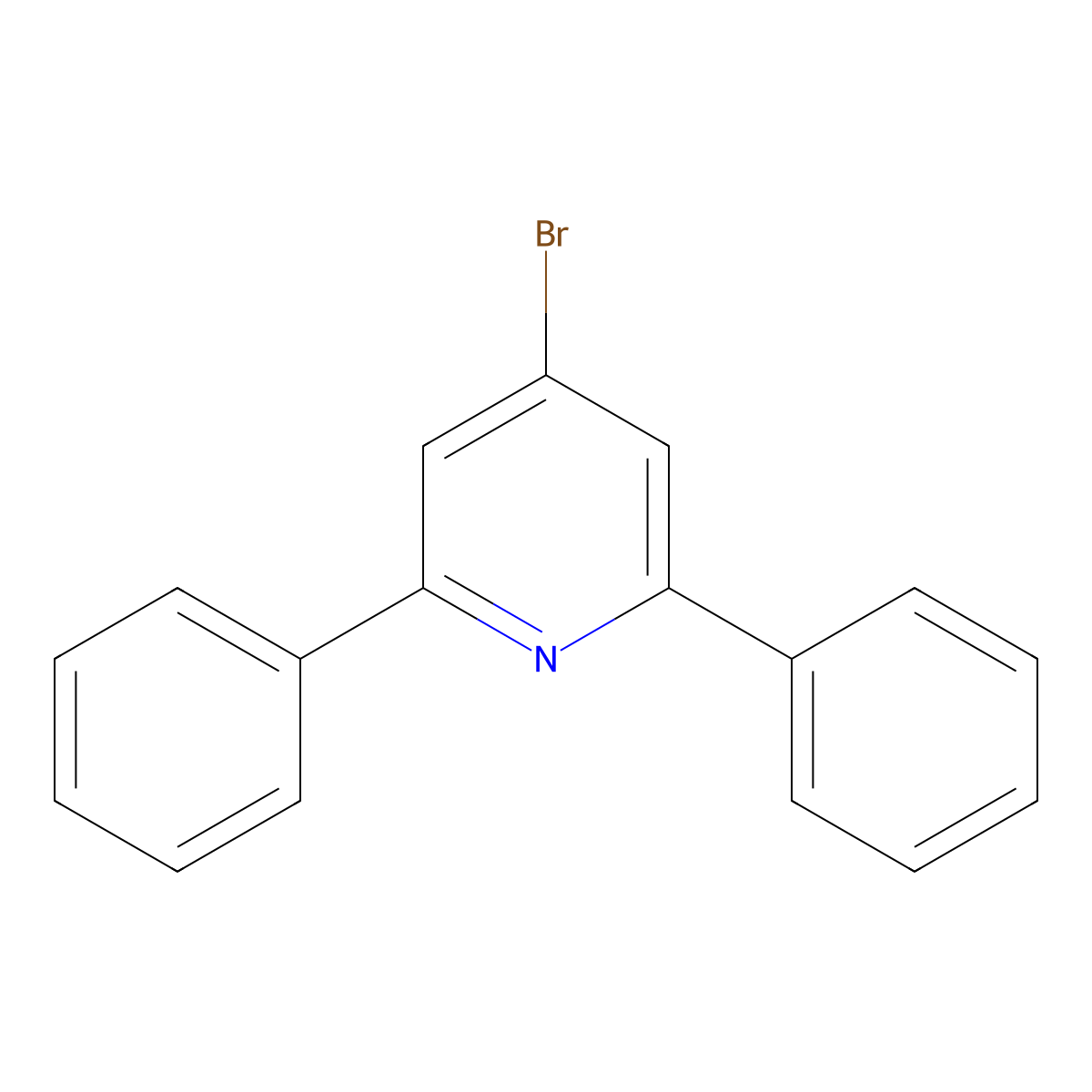 4-Bromo-2,6-diphenylpyridine molecular structure, CAS 78500-89-7