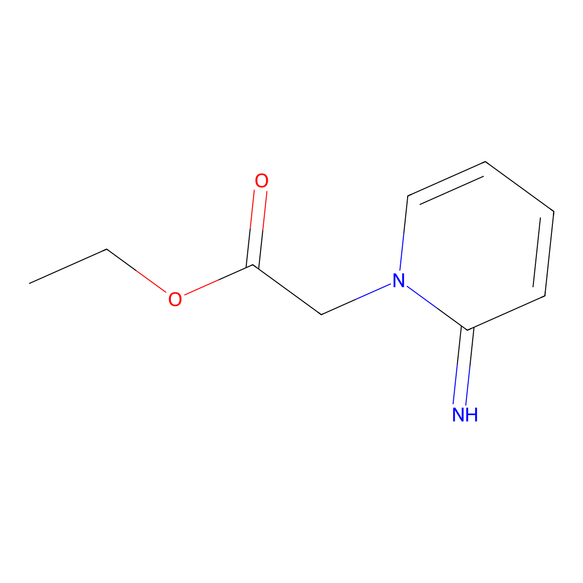 Ethyl 2-(2-iminopyridin-1(2H)-yl)acetate molecular structure, CAS 785005-54-1