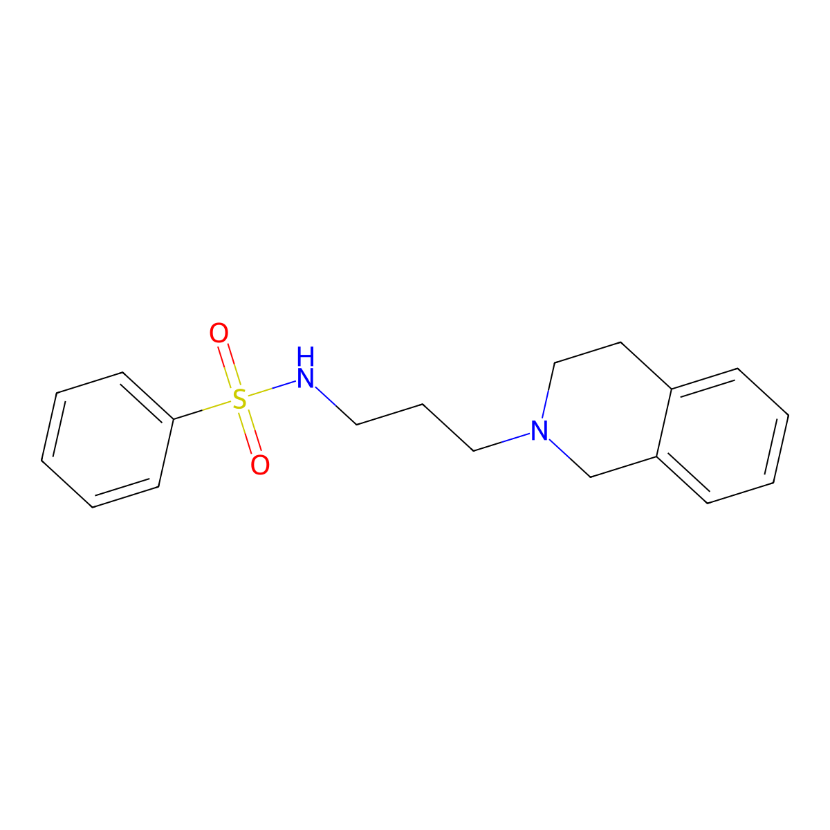 N-[3-(3,4-dihydroisoquinolin-2(1H)-yl)propyl]benzenesulfonamide molecular structure, CAS 785013-62-9