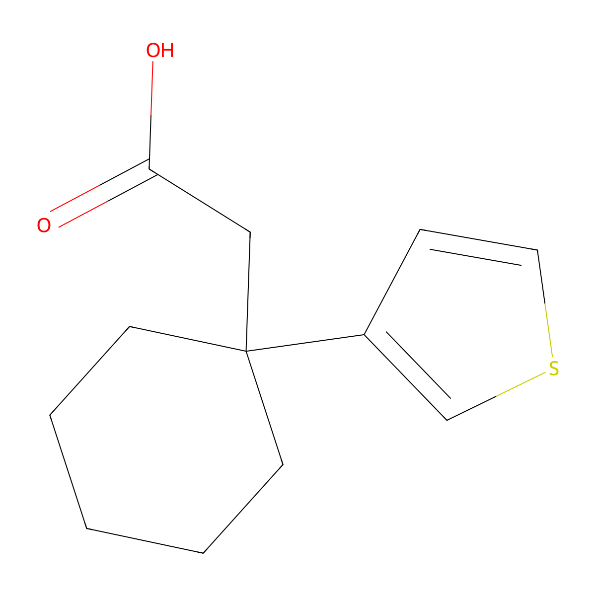 (1-Thien-3-ylcyclohexyl)acetic acid molecular structure, CAS 78502-02-0