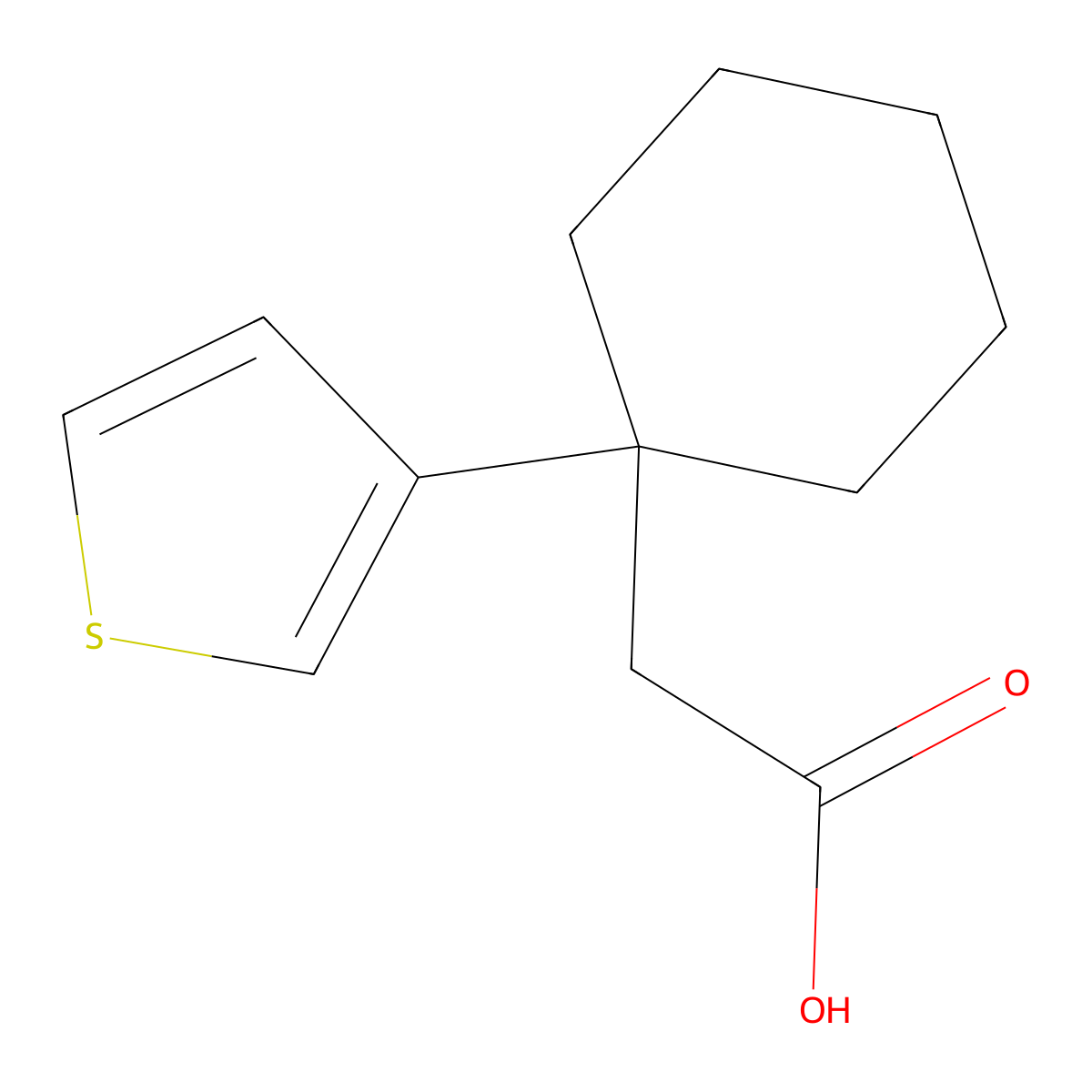 (1-Thien-3-ylcyclohexyl)acetic acid molecular structure, CAS 78502-02-0