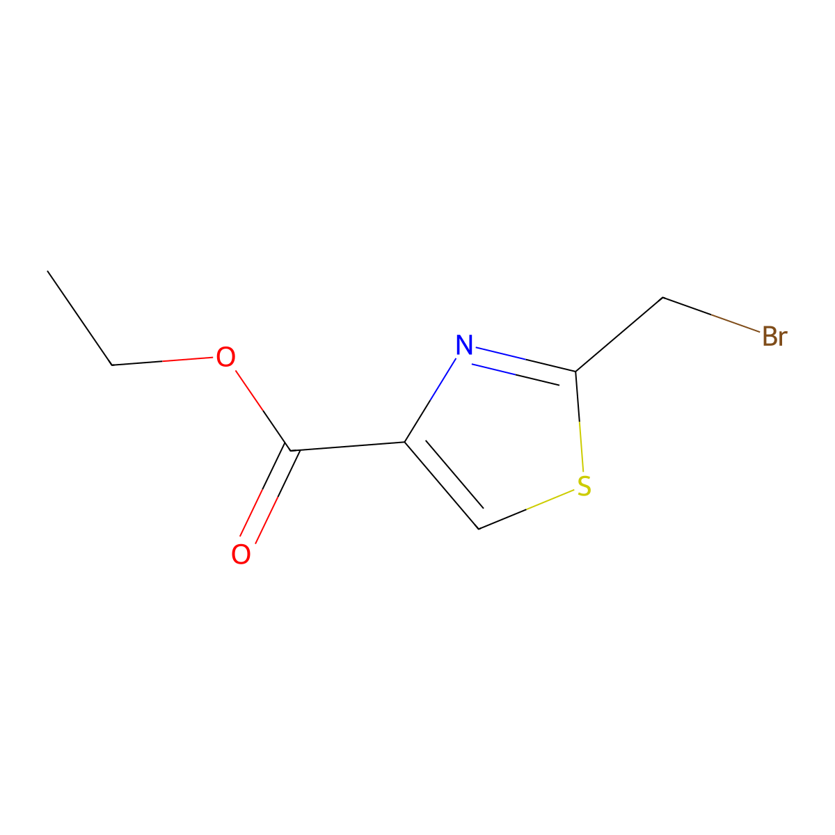 Ethyl 2-(bromomethyl)-1,3-thiazole-4-carboxylate molecular structure, CAS 78502-71-3