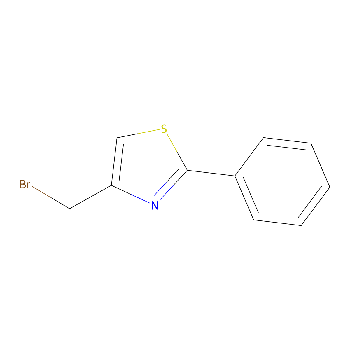 4-(Bromomethyl)-2-phenylthiazole molecular structure, CAS 78502-83-7