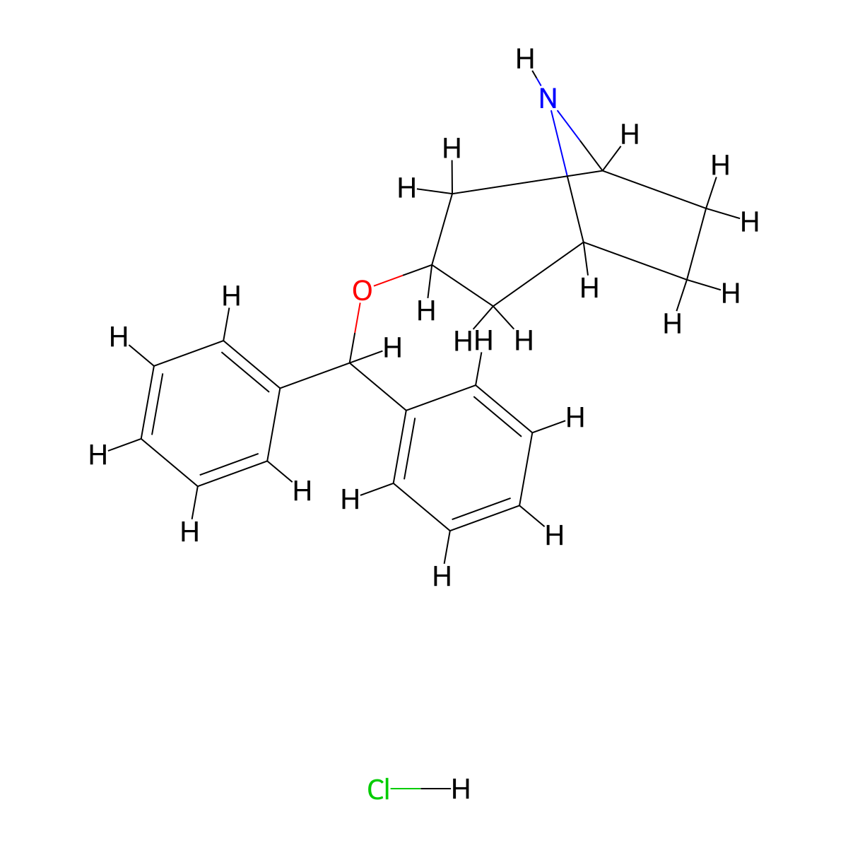 3-(Benzhydryloxy)-8-azabicyclo[3.2.1]octane hydrochloride molecular structure, CAS 78503-32-9