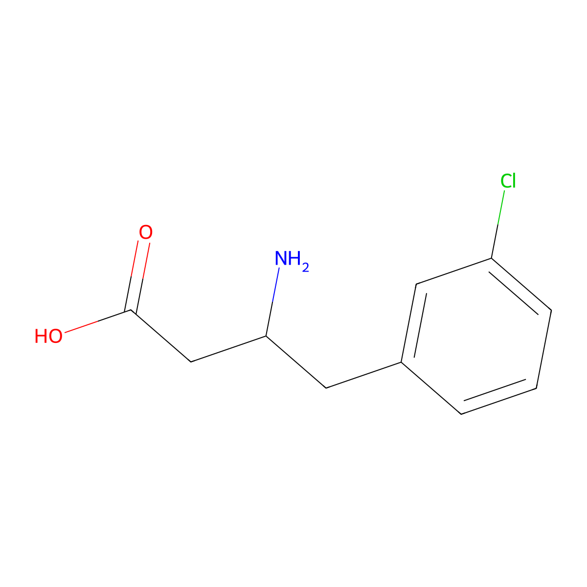 (R)-3-Amino-4-(3-chlorophenyl)butanoic acid molecular structure, CAS 785038-49-5