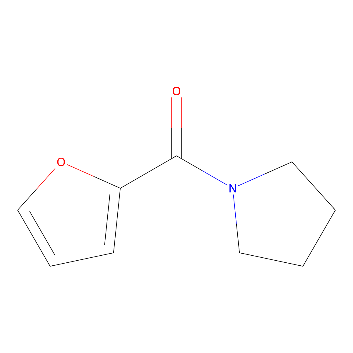Pyrrolidine, 1-furfuryl molecular structure, CAS 78504-05-9
