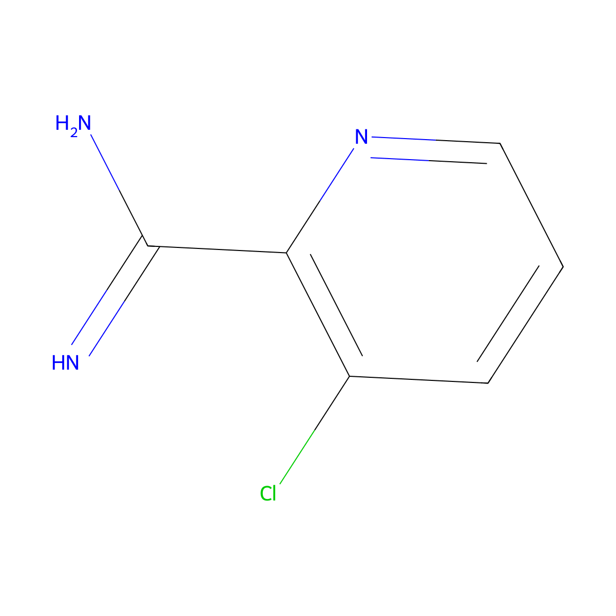 3-chloro-2-Pyridinecarboximidamide molecular structure, CAS 785043-56-3