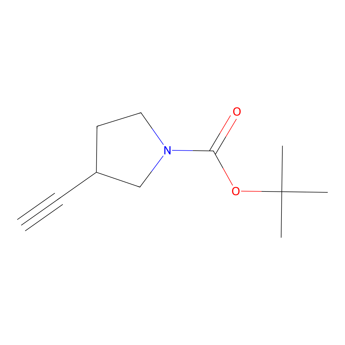 (R)-1-Boc-3-Ethynylpyrrolidine molecular structure, CAS 785051-41-4