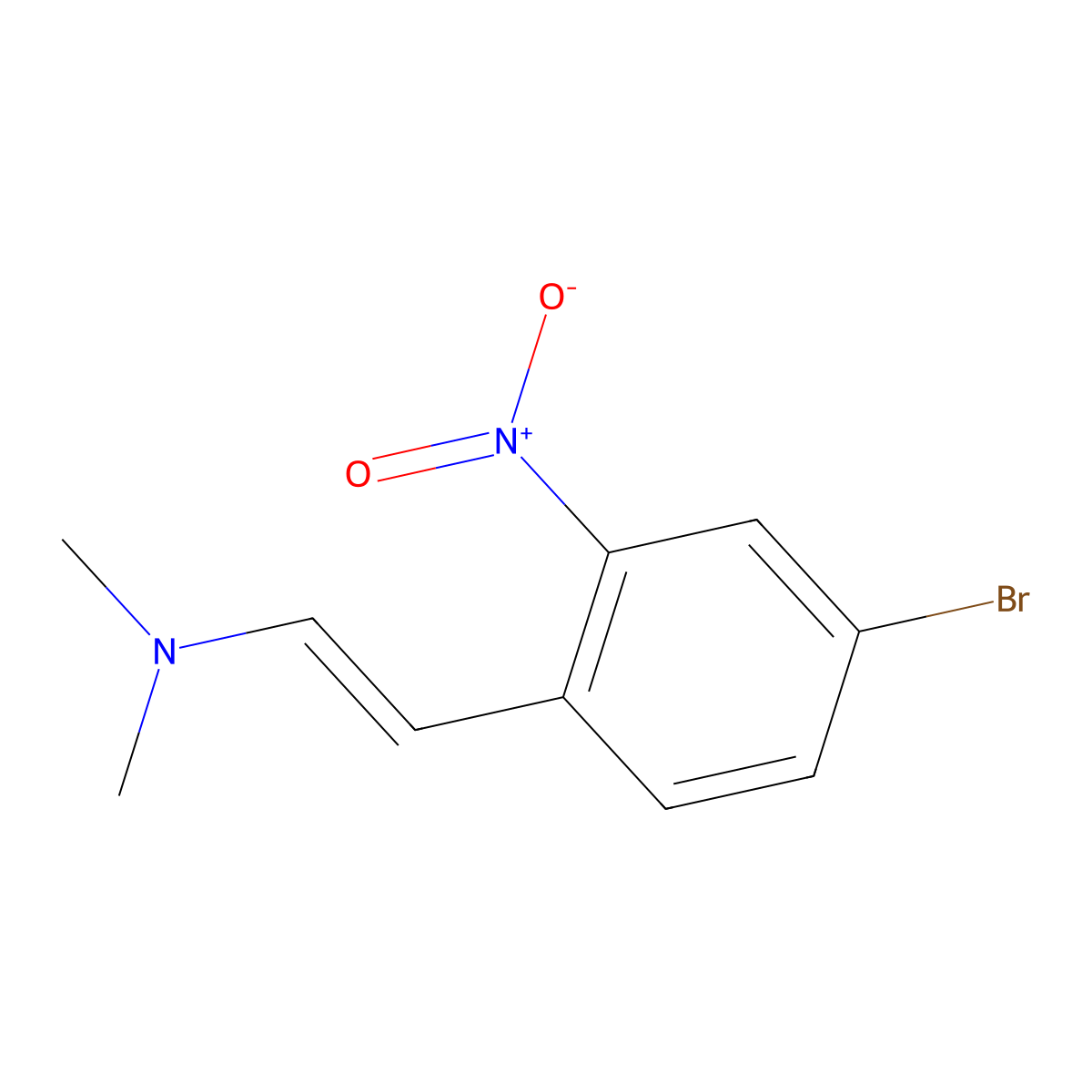 Ethenamine, 2-(4-bromo-2-nitrophenyl)-N,N-dimethyl- molecular structure, CAS 78508-22-2