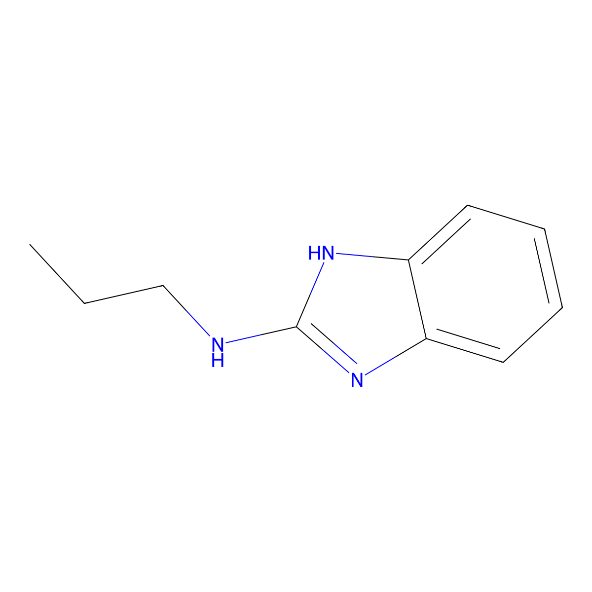 N-propyl-1H-1,3-benzodiazol-2-amine molecular structure, CAS 78508-36-8