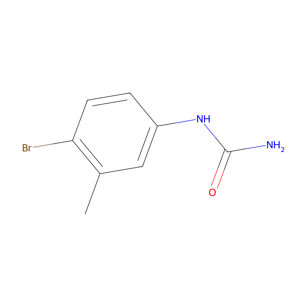 (3-Methyl-4-bromophenyl)urea molecular structure, CAS 78508-46-0