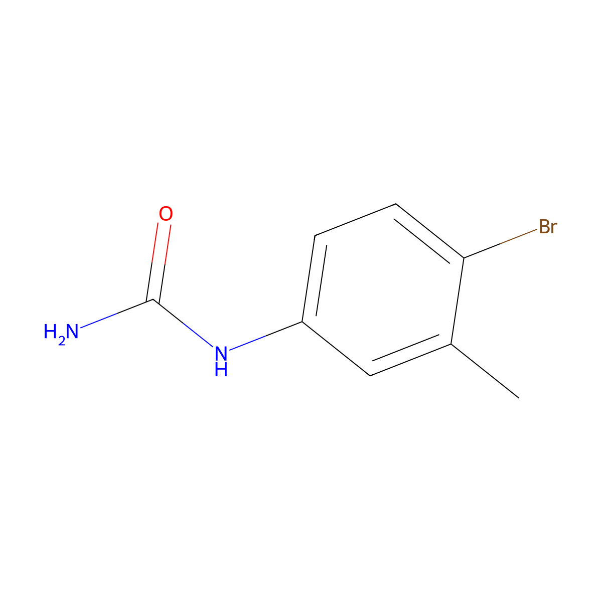 (3-Methyl-4-bromophenyl)urea molecular structure, CAS 78508-46-0