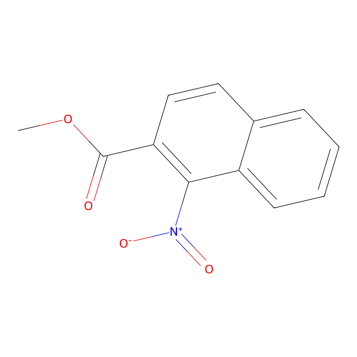 Methyl 1-nitro-2-naphthoate molecular structure, CAS 78508-71-1