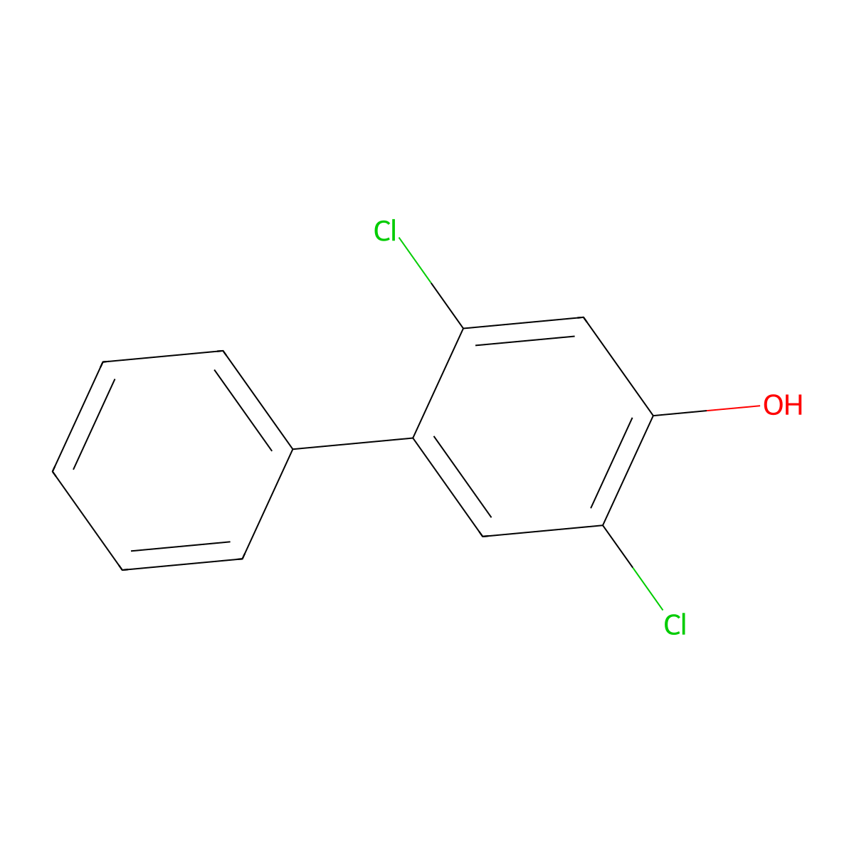 (1,1'-Biphenyl)-4-ol, 2,5-dichloro- molecular structure, CAS 78509-27-0