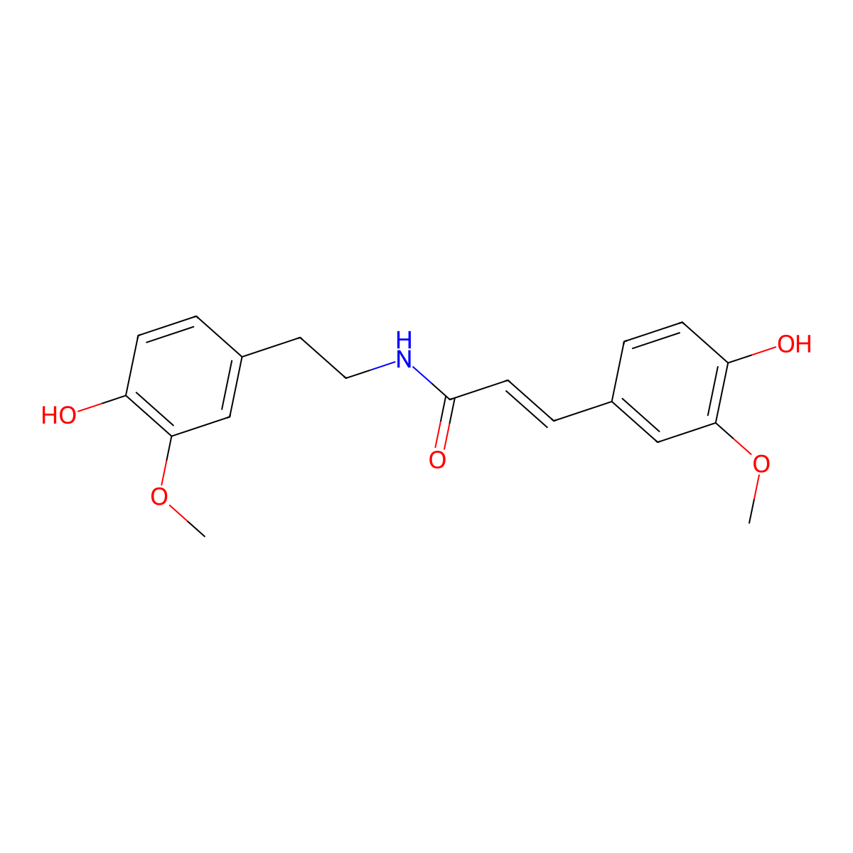 N-Trans-Feruloylmethoxytyramine molecular structure, CAS 78510-19-7