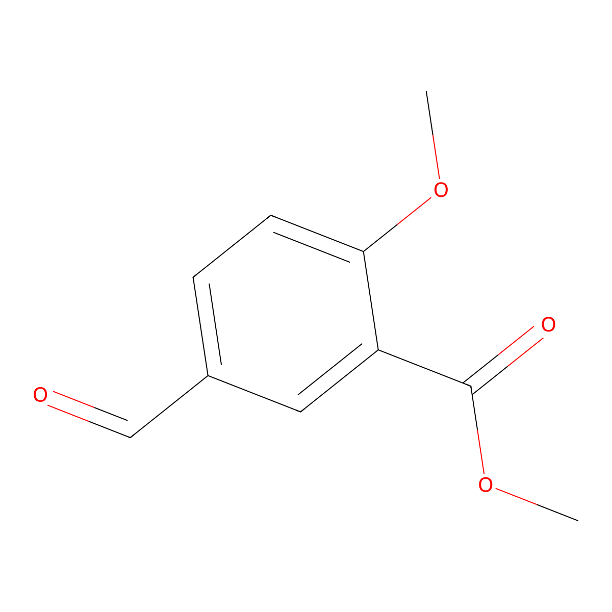 Methyl 5-formyl-2-methoxybenzoate molecular structure, CAS 78515-16-9