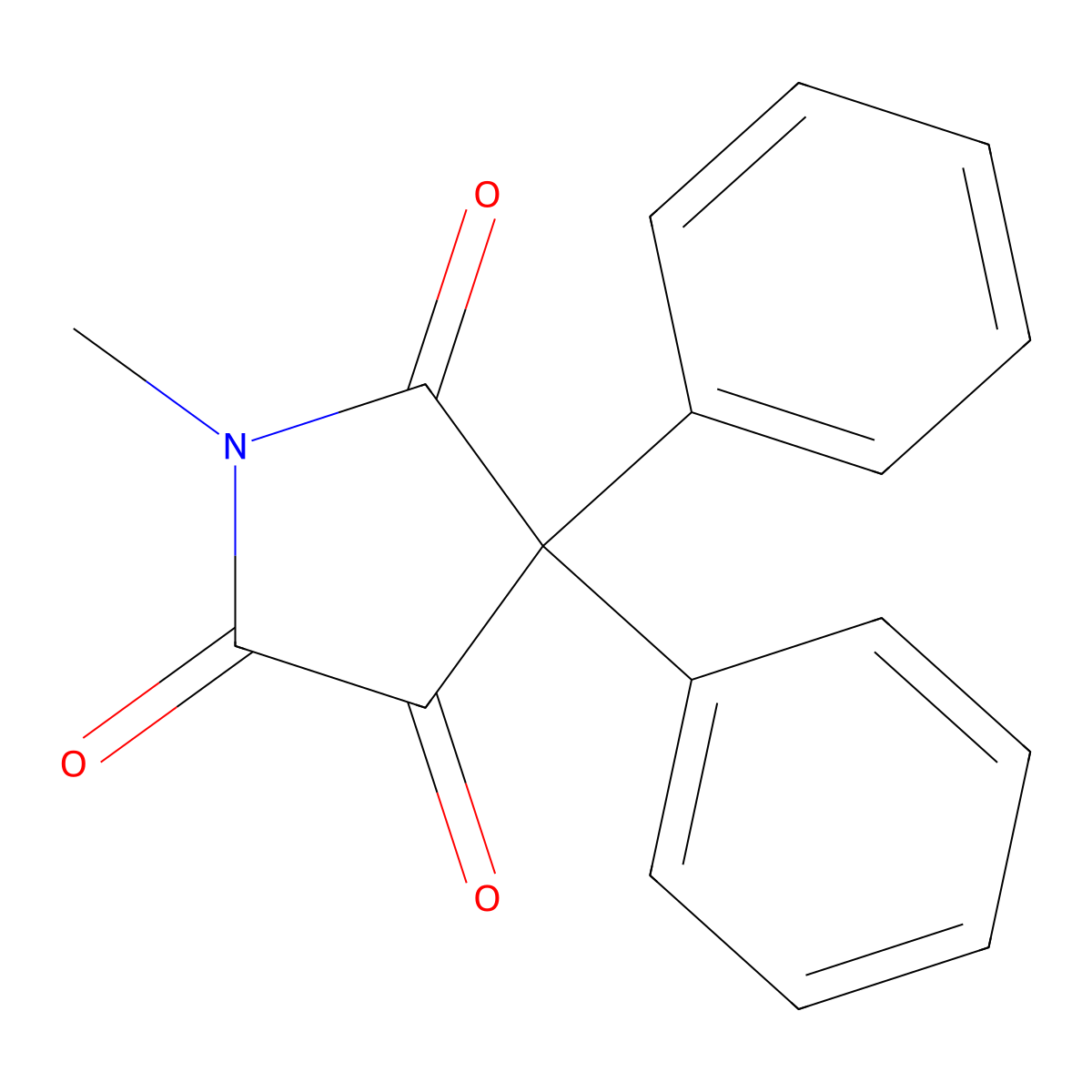 1-Methyl-4,4-diphenylpyrrolidine-2,3,5-trione molecular structure, CAS 78515-72-7