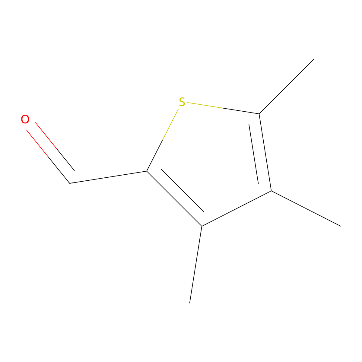3,4,5-Trimethylthiophene-2-carbaldehyde molecular structure, CAS 78519-02-5