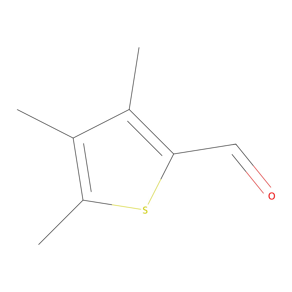 3,4,5-Trimethylthiophene-2-carbaldehyde molecular structure, CAS 78519-02-5