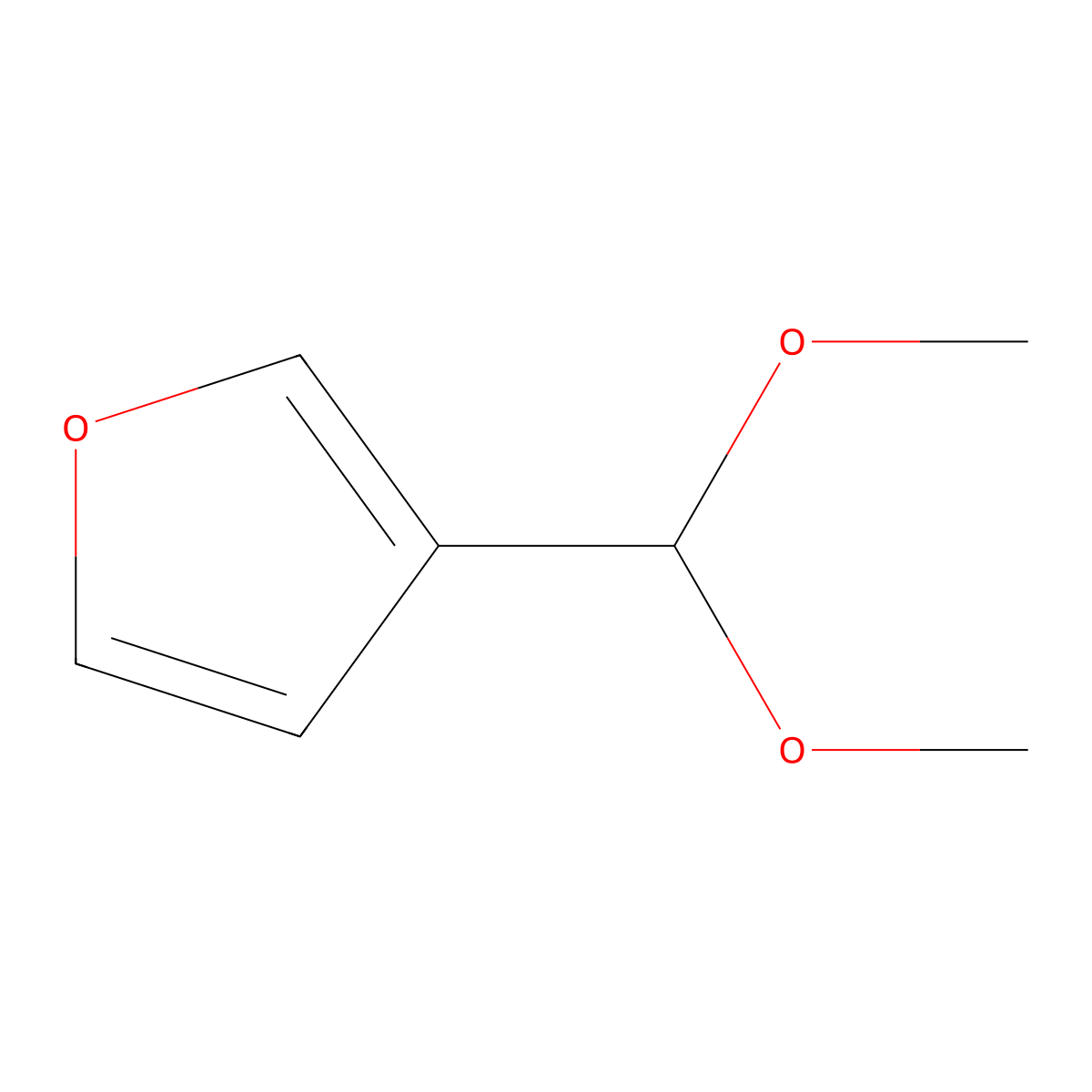 3-Furaldehyde dimethyl acetal molecular structure, CAS 78520-05-5