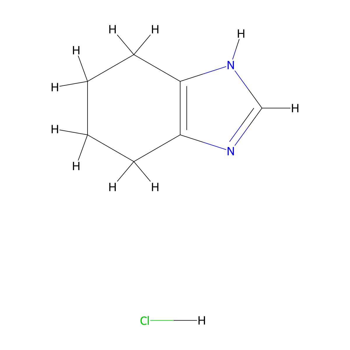 4,5,6,7-Tetrahydro-1H-benzo[d]imidazole hydrochloride molecular structure, CAS 78520-29-3