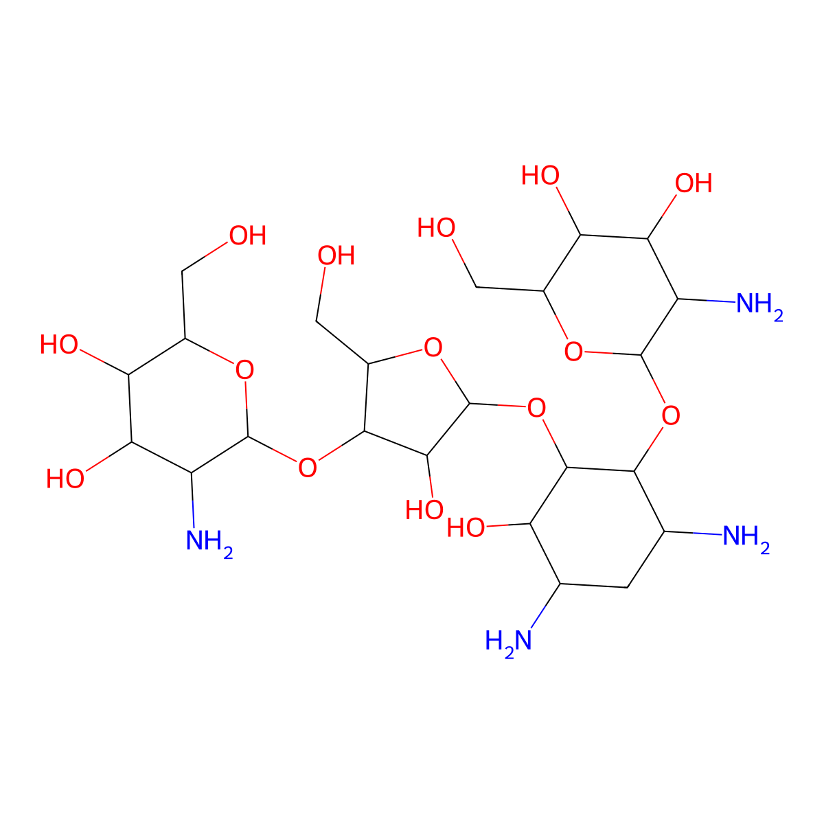6'''-Deamino-6'''-hydroxyparomomycin I molecular structure, CAS 78524-72-8