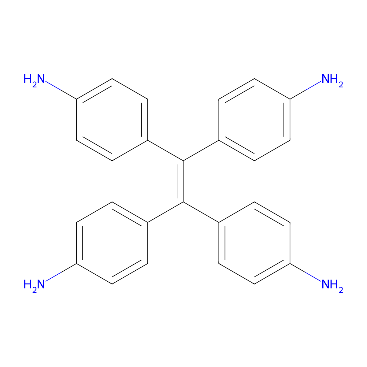 4,4',4'',4'''-(Ethene-1,1,2,2-tetrayl)tetraaniline molecular structure, CAS 78525-34-5