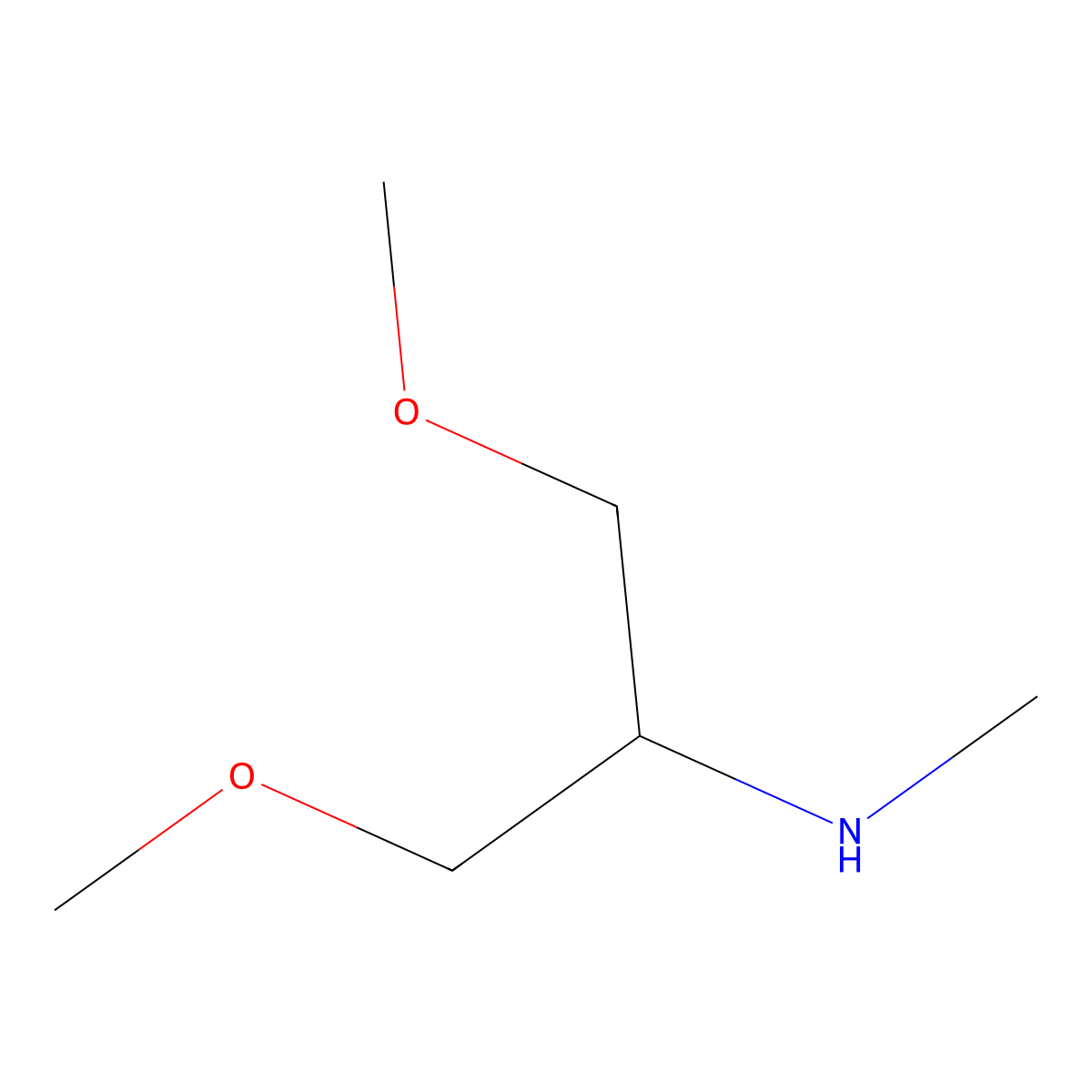 (1,3-Dimethoxypropan-2-yl)(methyl)amine molecular structure, CAS 78531-30-3