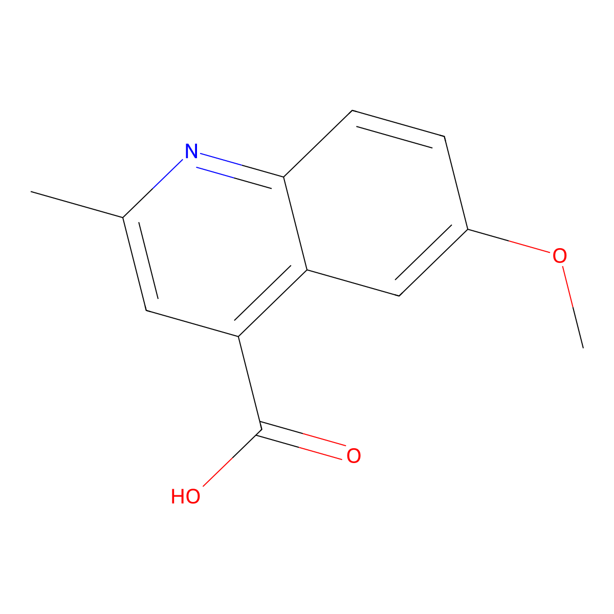 6-Methoxy-2-methylquinoline-4-carboxylic acid molecular structure, CAS 78533-10-5