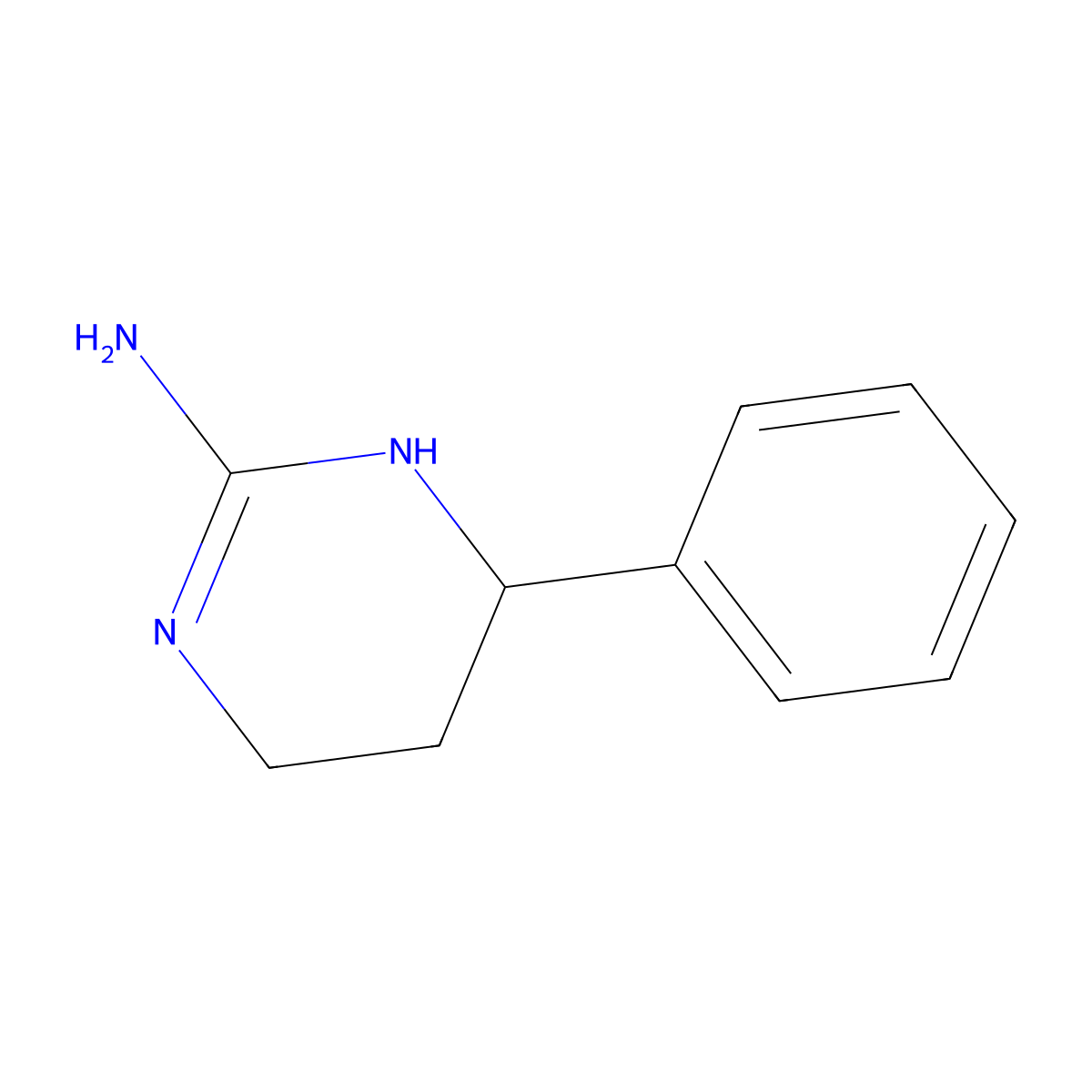6-Phenyl-1,4,5,6-tetrahydropyrimidin-2-amine molecular structure, CAS 78533-53-6