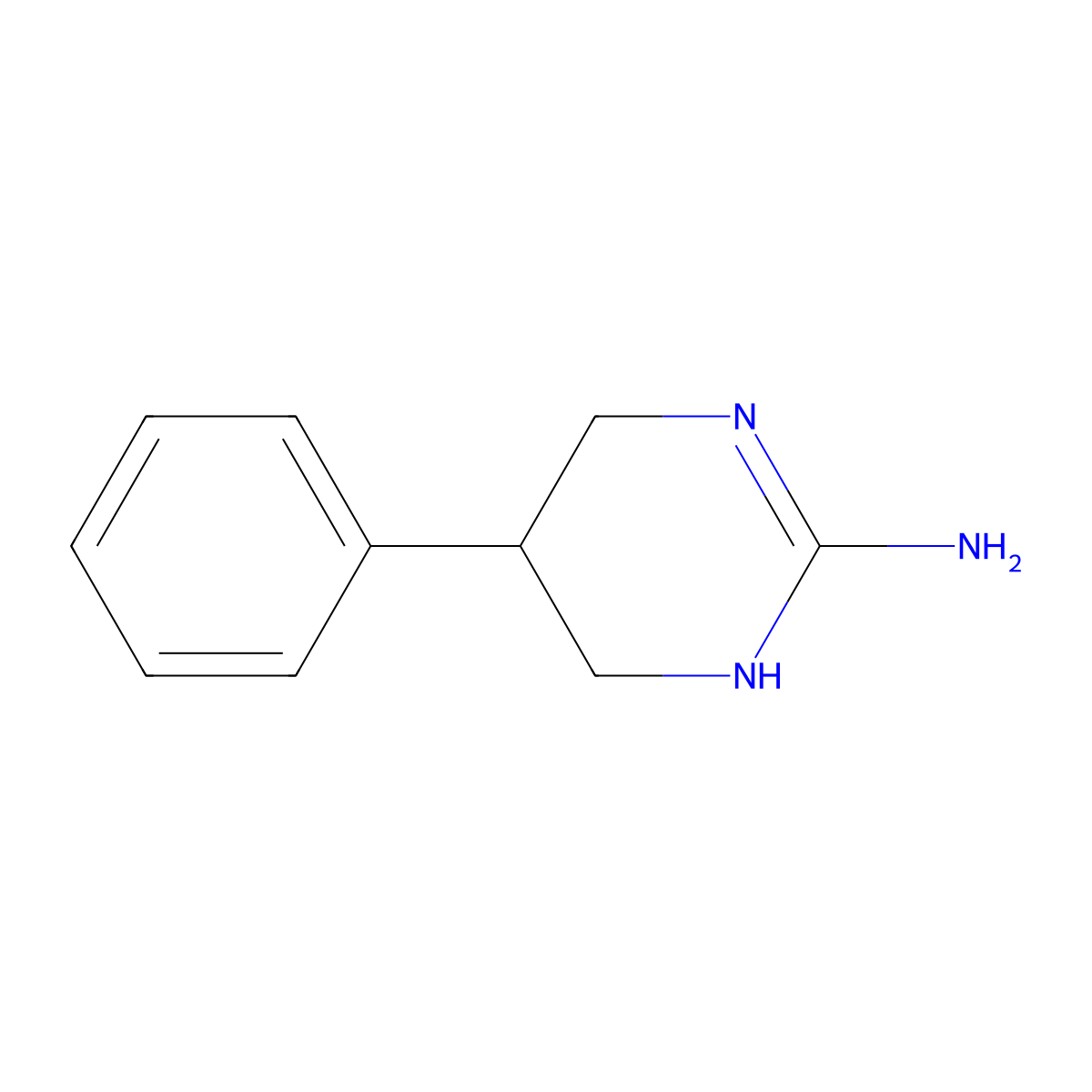 5-Phenyl-1,4,5,6-tetrahydropyrimidin-2-amine molecular structure, CAS 78533-68-3