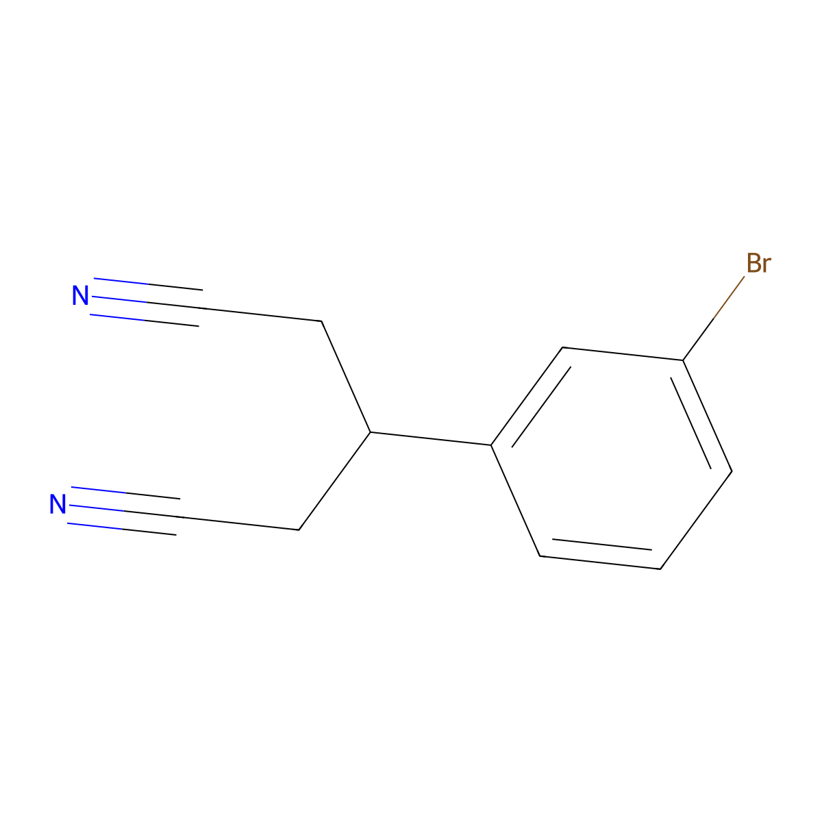 3-(3-Bromophenyl)pentanedinitrile molecular structure, CAS 78533-76-3