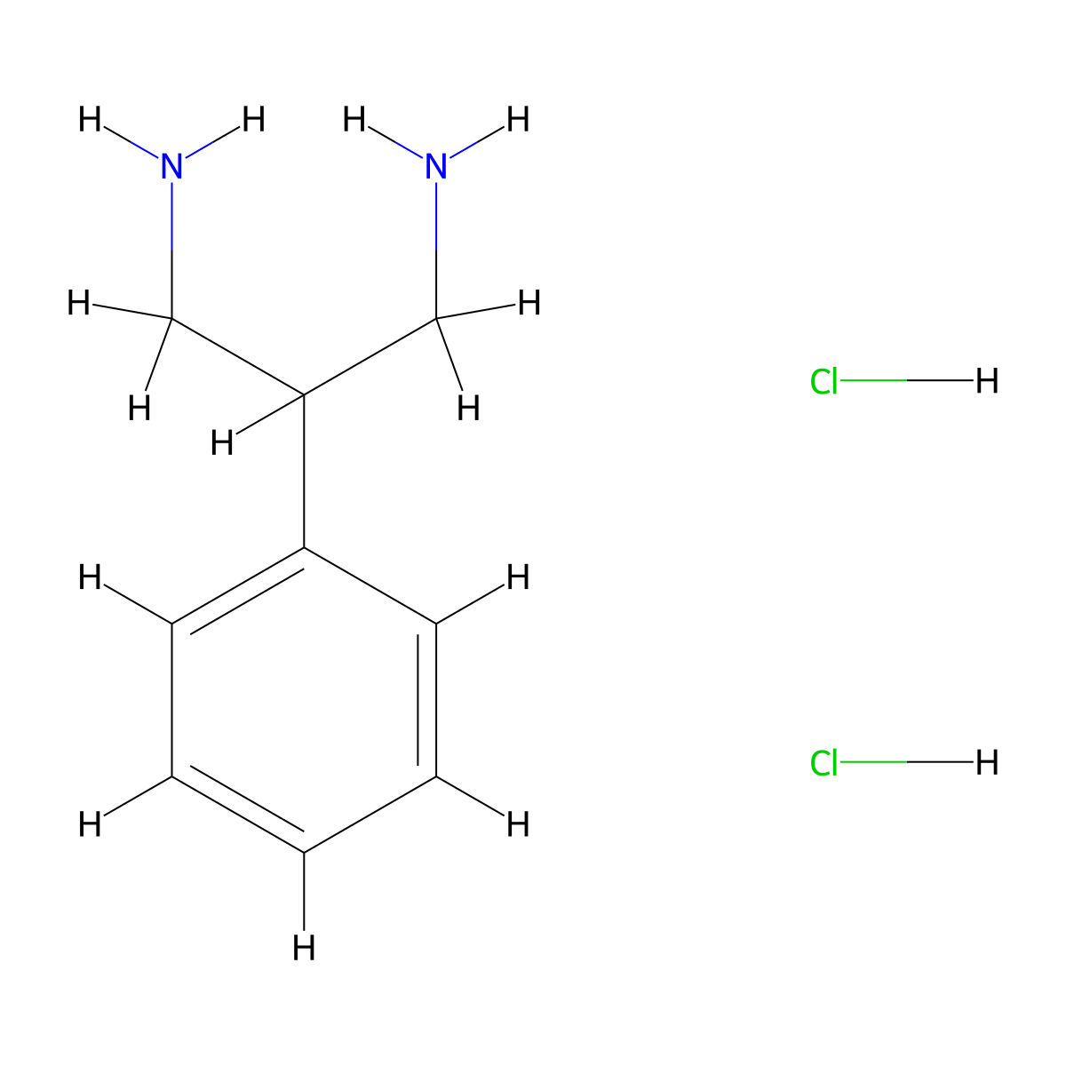 2-Phenylpropane-1,3-diamine dihydrochloride molecular structure, CAS 78533-94-5