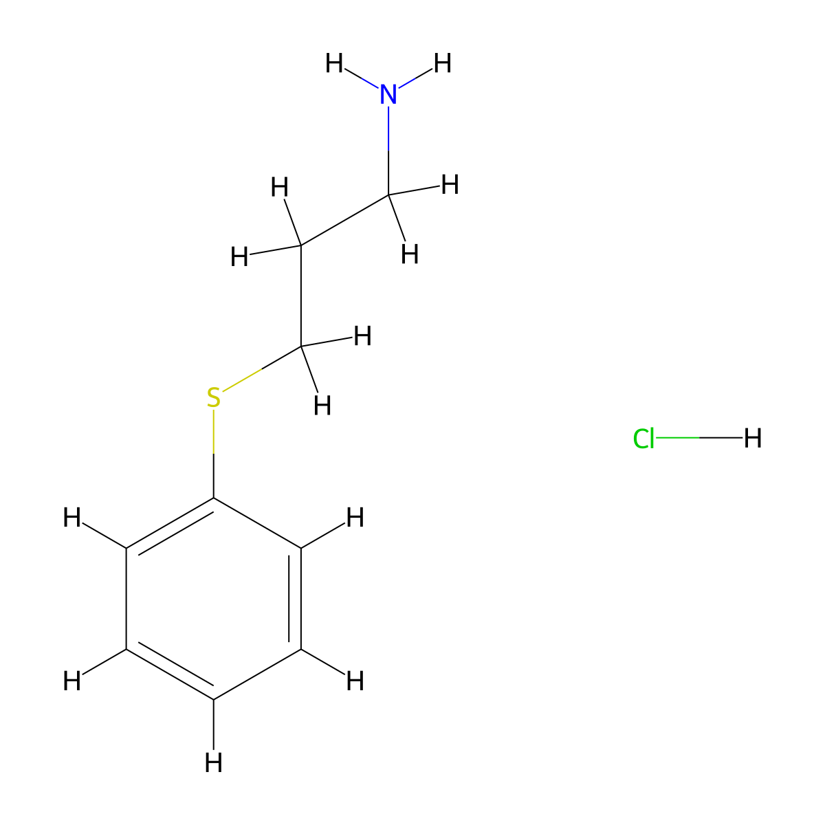 3-(Phenylthio)propan-1-amine hydrochloride molecular structure, CAS 78540-47-3